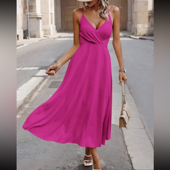 Luxe crisscross tie back dress - Picture 11 of 16